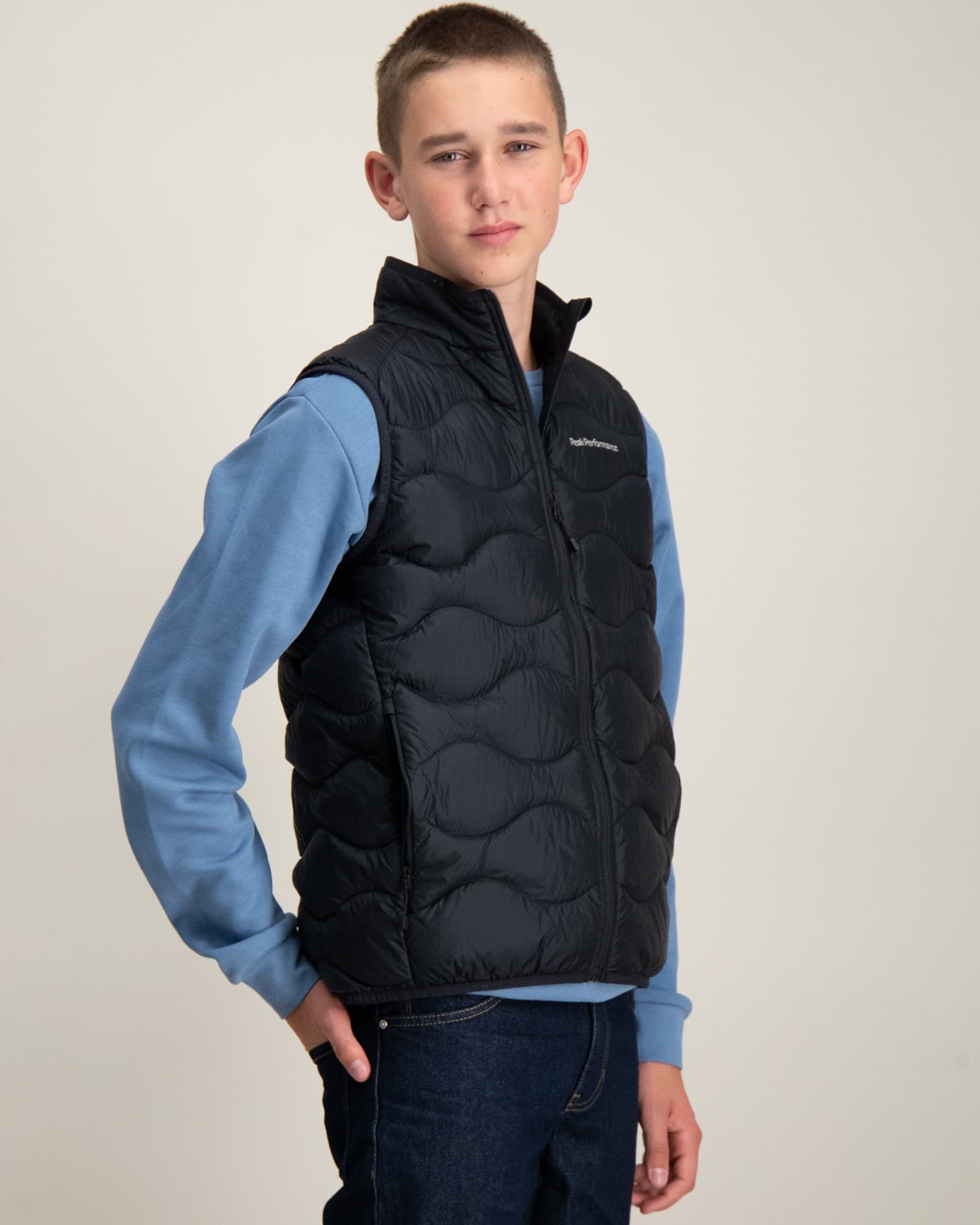 Jr Helium Down Vest-BLUE SHADOW