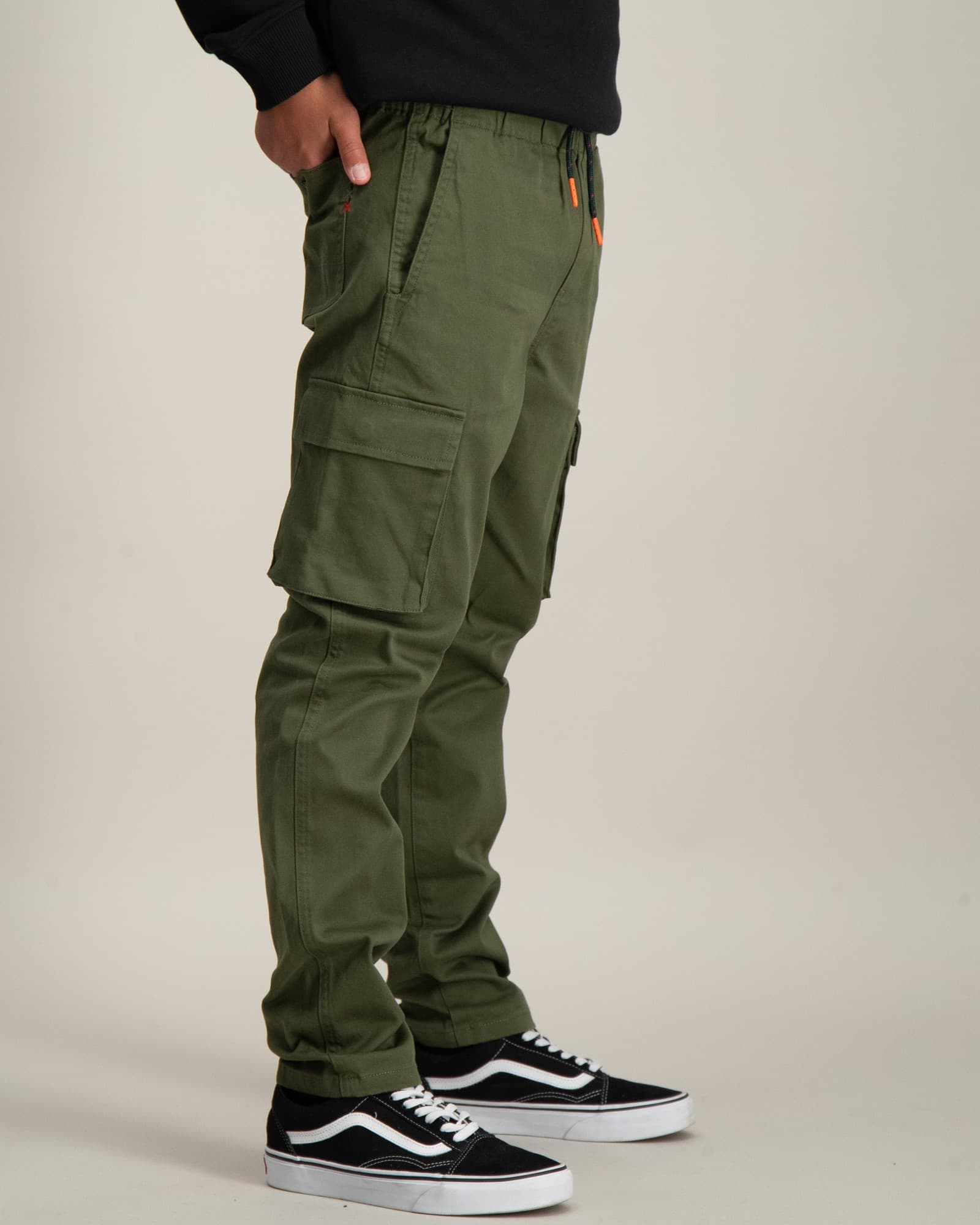 STRAIGHT LEG PEACHED CARGO PANT