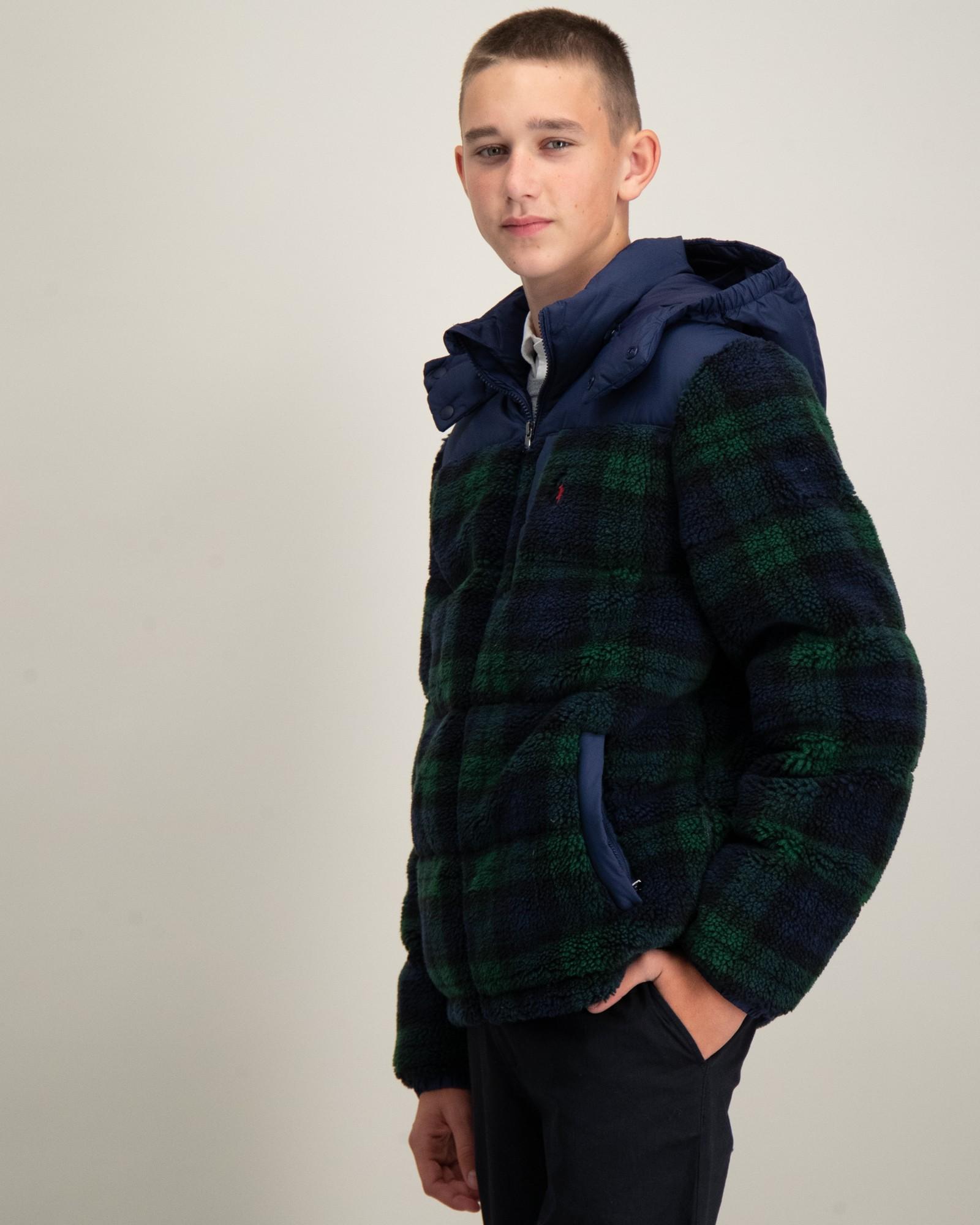 Plaid Hybrid Down Jacket