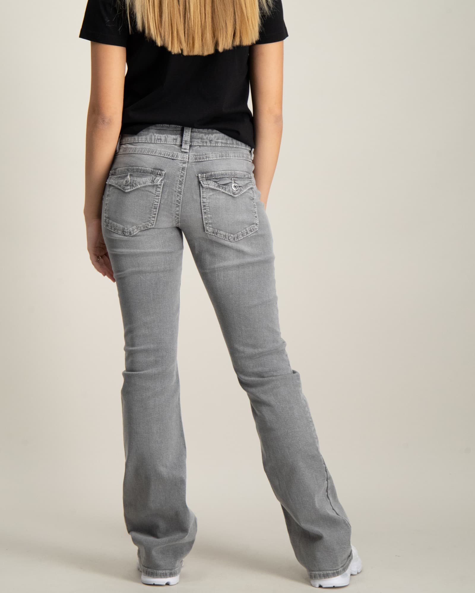 Chunky low flare jeans