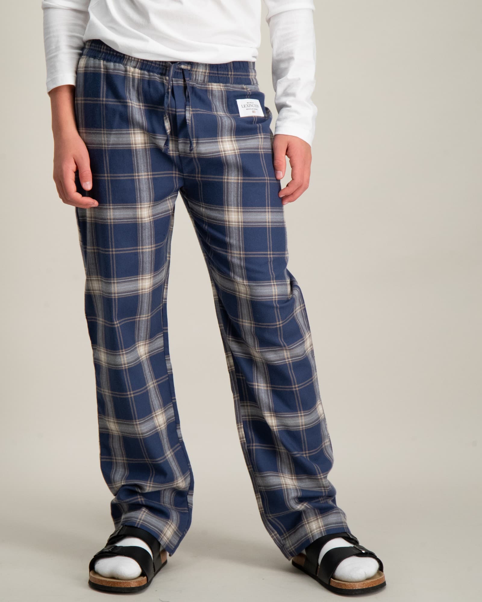 Riley Organic Cotton Checked Flannel Pajama Pants