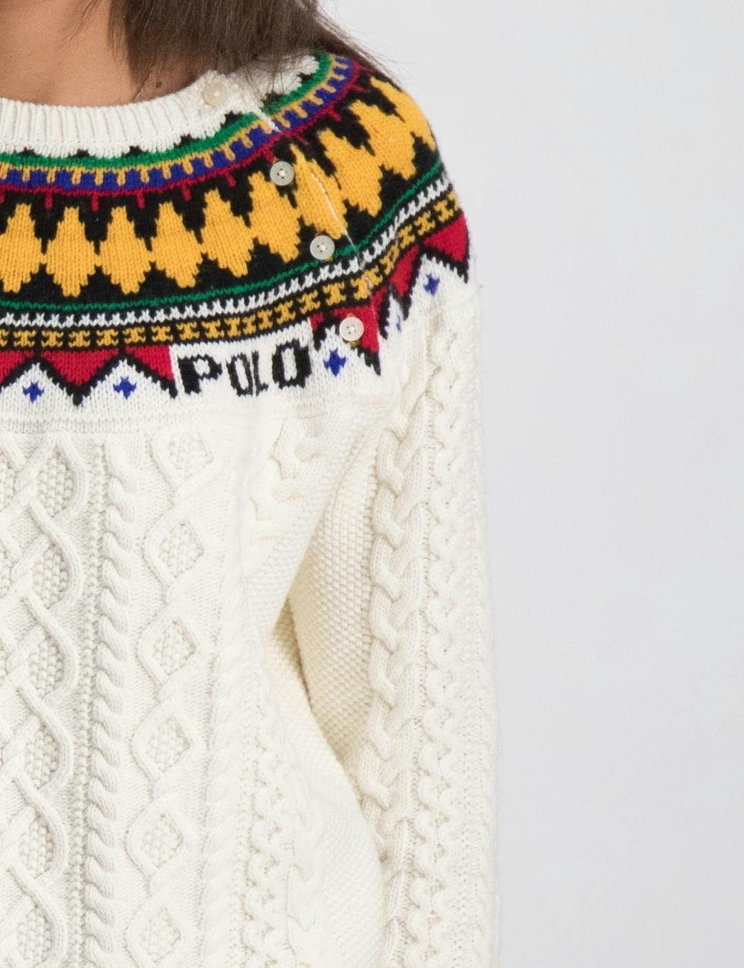 Fair Isle Aran-Knit Sweater
