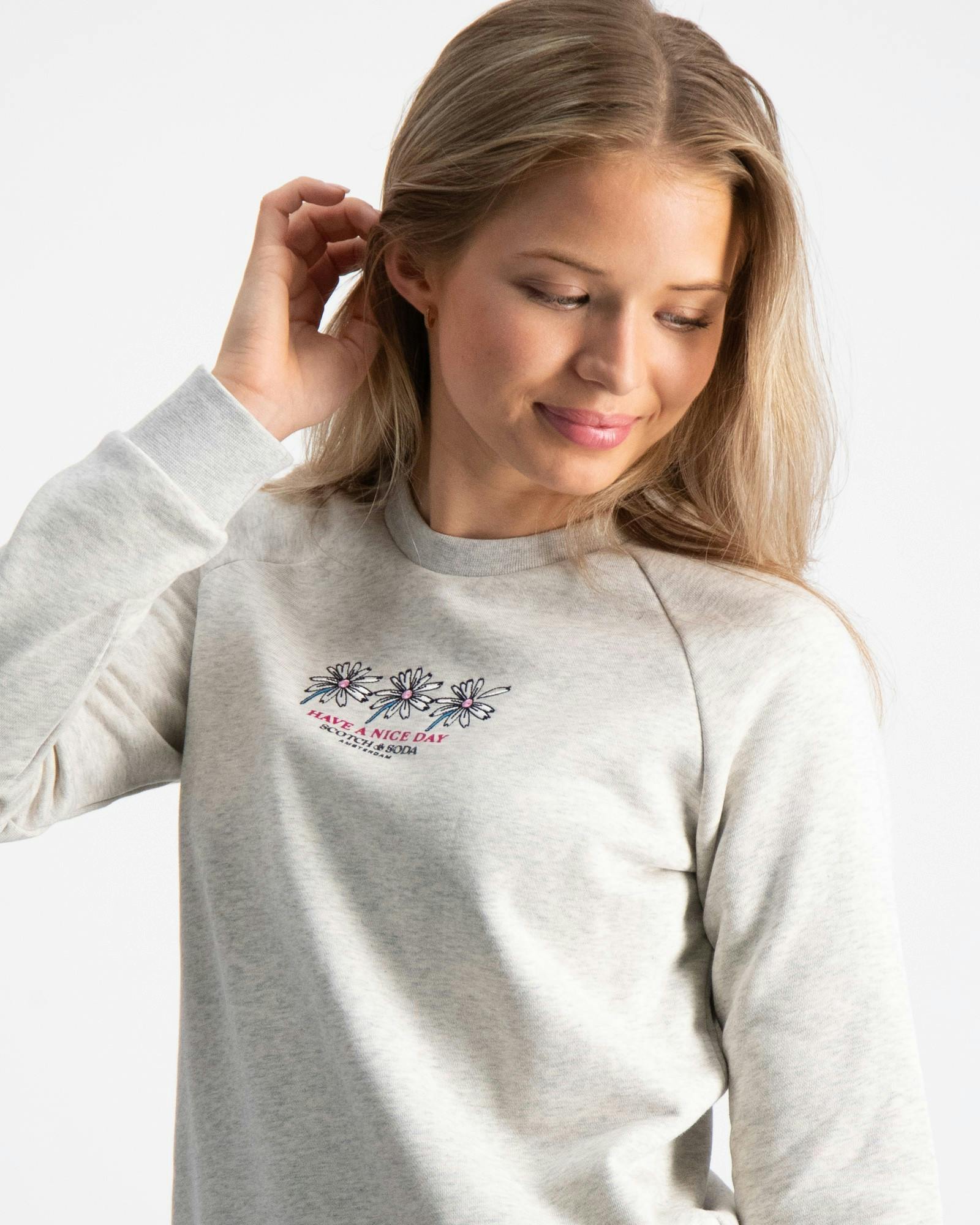 Regular-fit subtle artwork sweatshirt